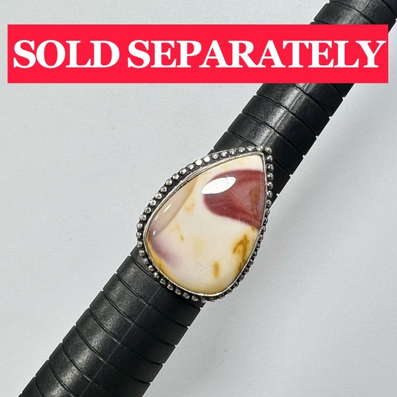 Mookaite Jasper 925 Large Gemstone Necklace & Bracelet - Picture 5 of 10